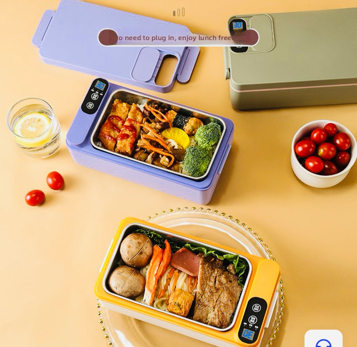 Heated electric Smart Lunch Box Temperature Control