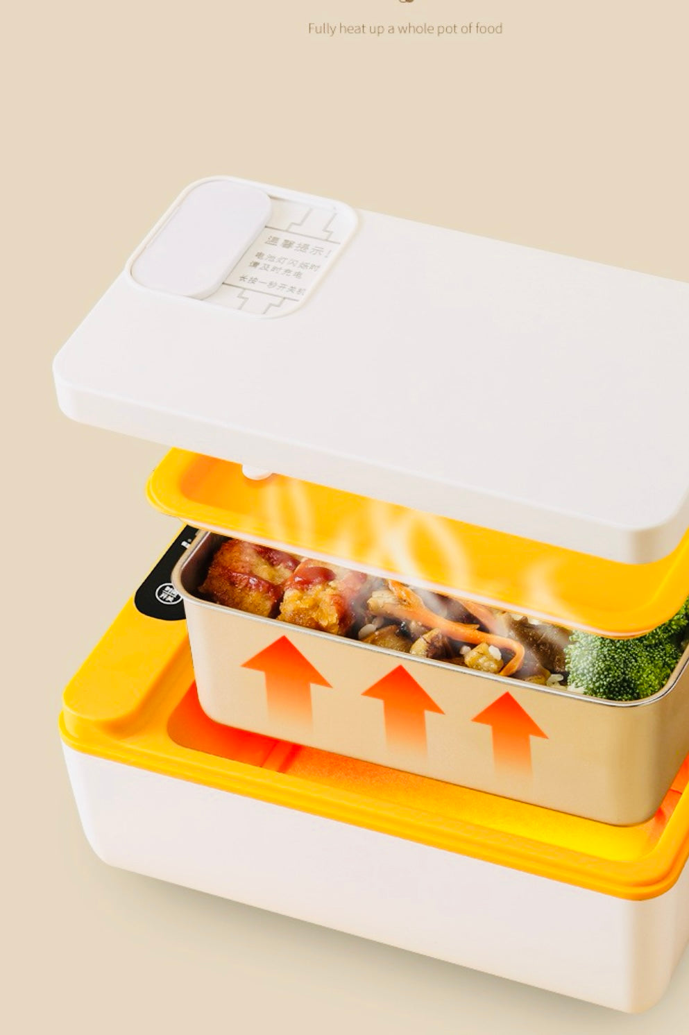 Heated electric Smart Lunch Box Temperature Control